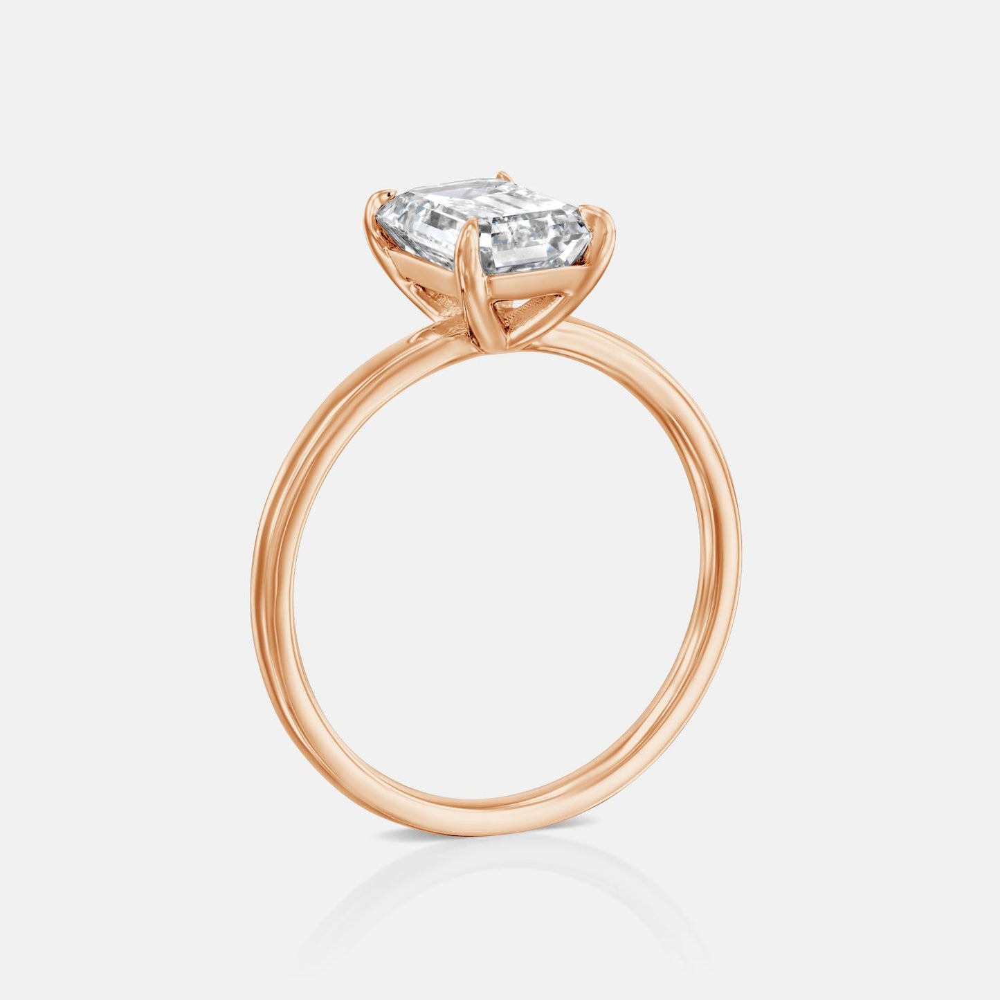Solitaire Ring With Emerald Cut