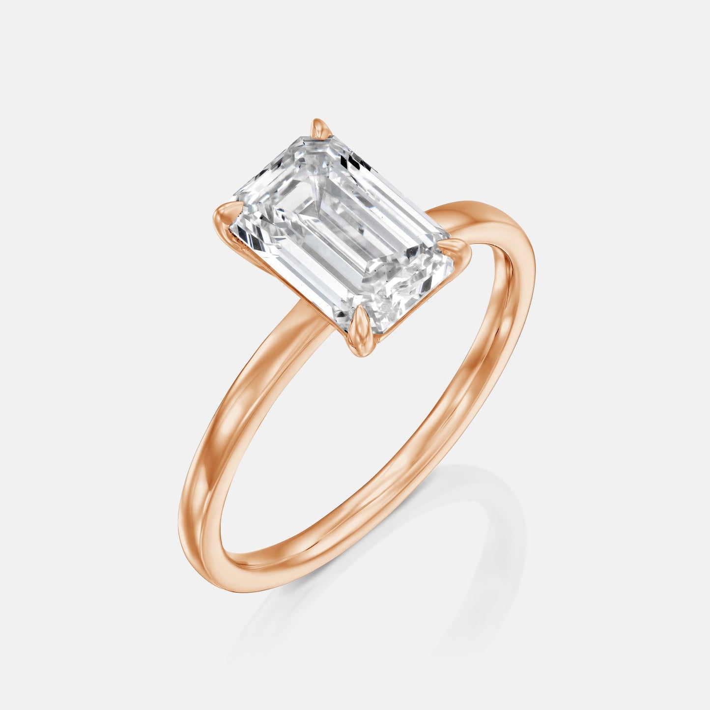 Solitaire Ring With Emerald Cut