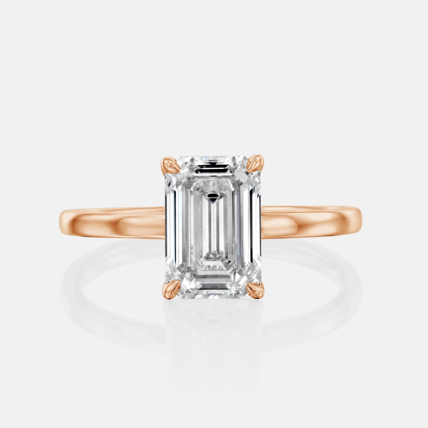 Solitaire Ring With Emerald Cut