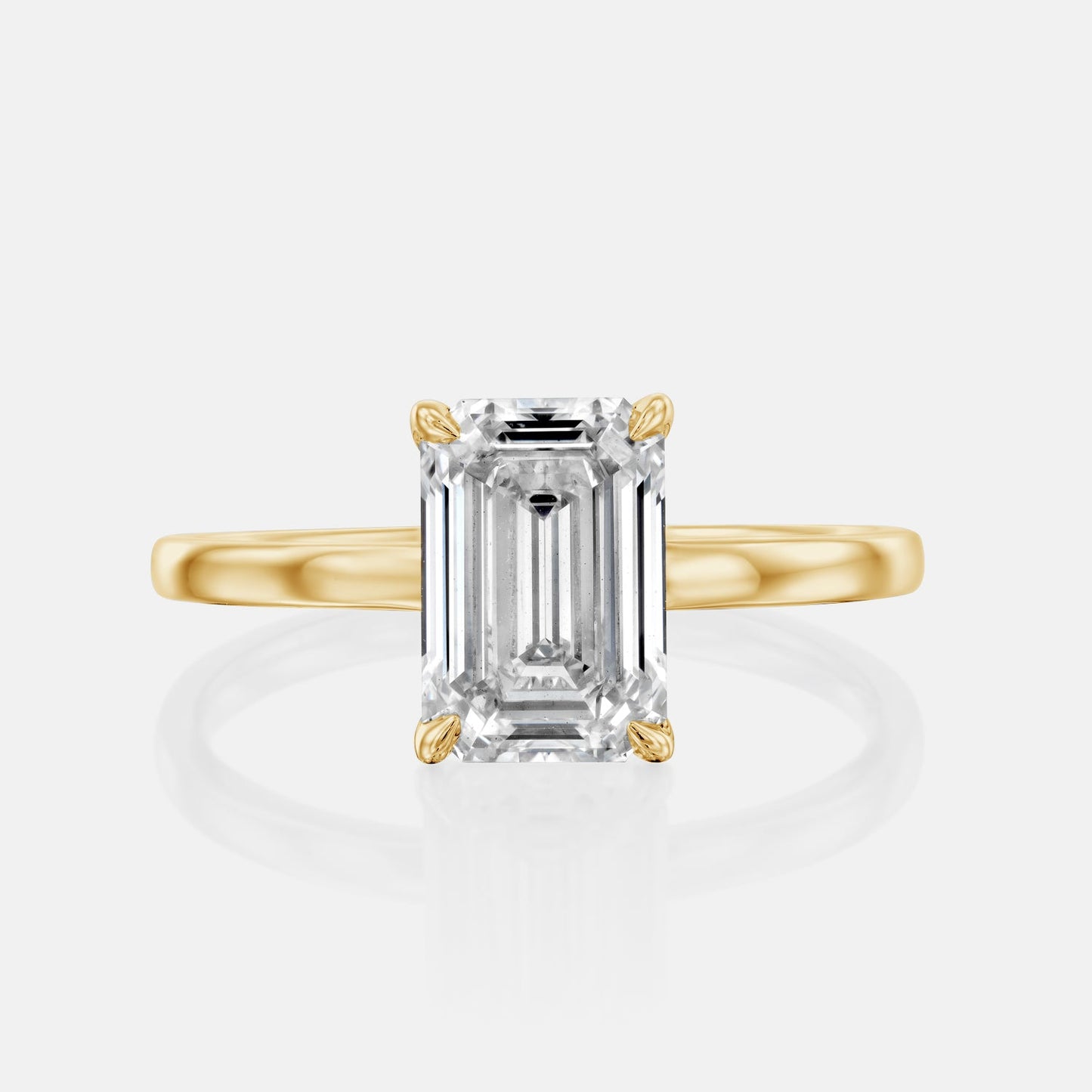 Solitaire Ring With Emerald Cut