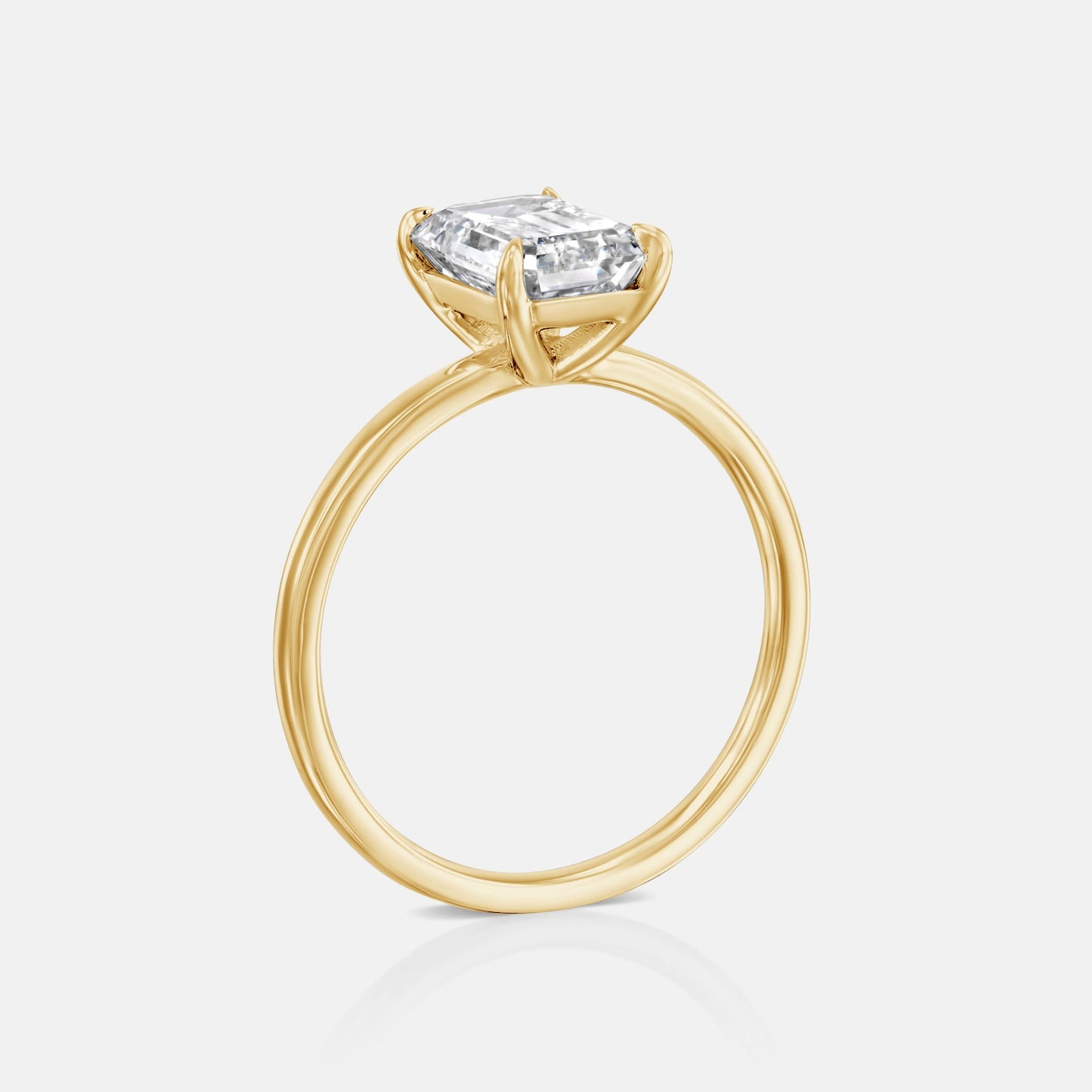 Solitaire Ring With Emerald Cut
