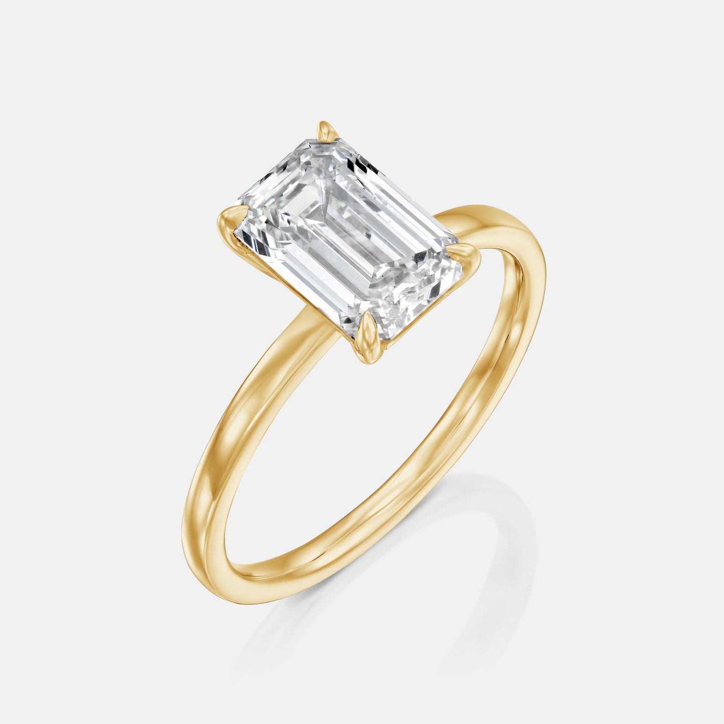 Solitaire Ring With Emerald Cut